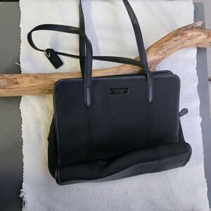 Coach new york y2k med/large neoprene leather trim shoulder bag 12 in